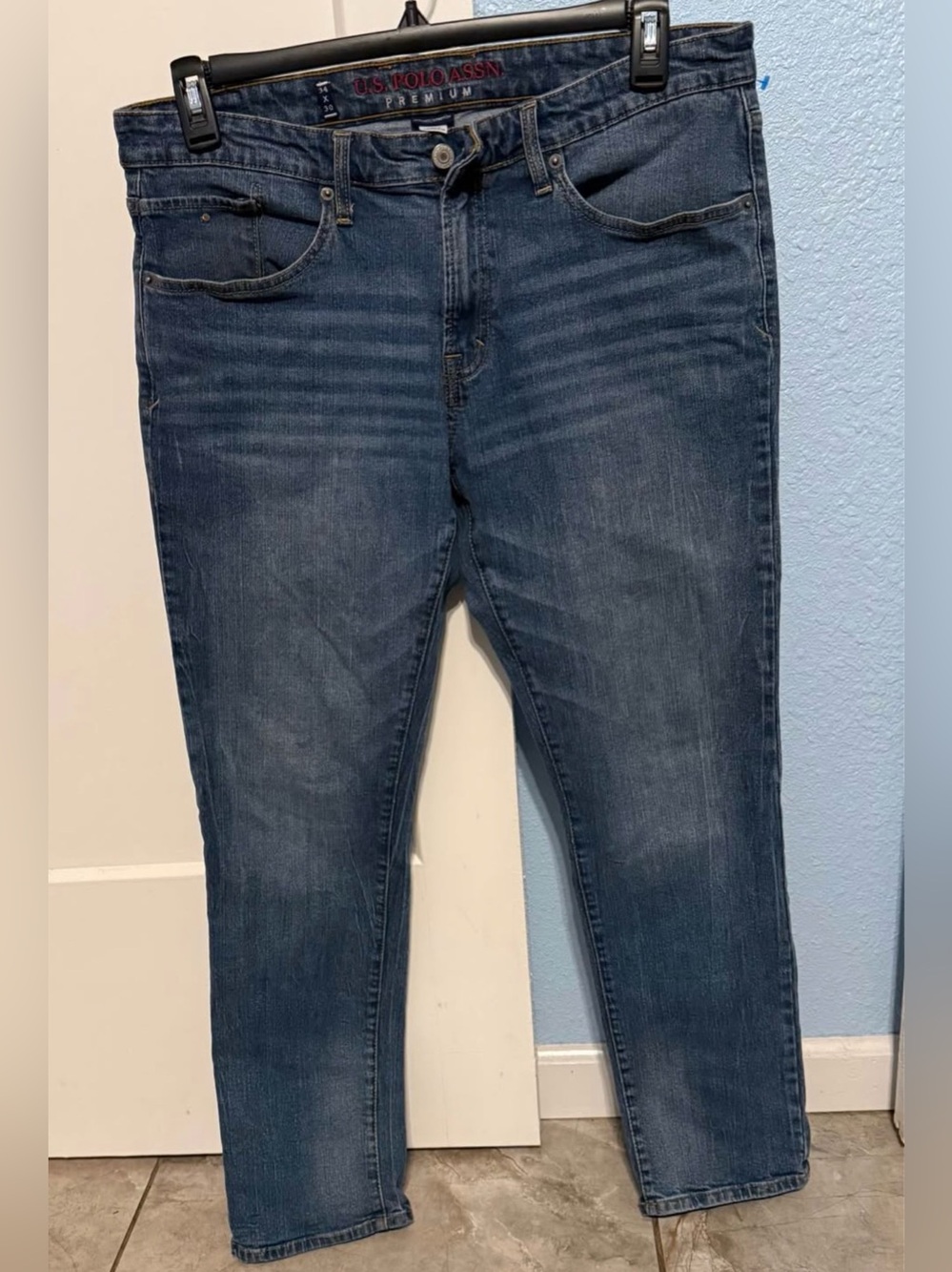 U.S. Polo Assn. Premium Men’s Jeans 34x30 Activate Stretch Blue Straight Leg